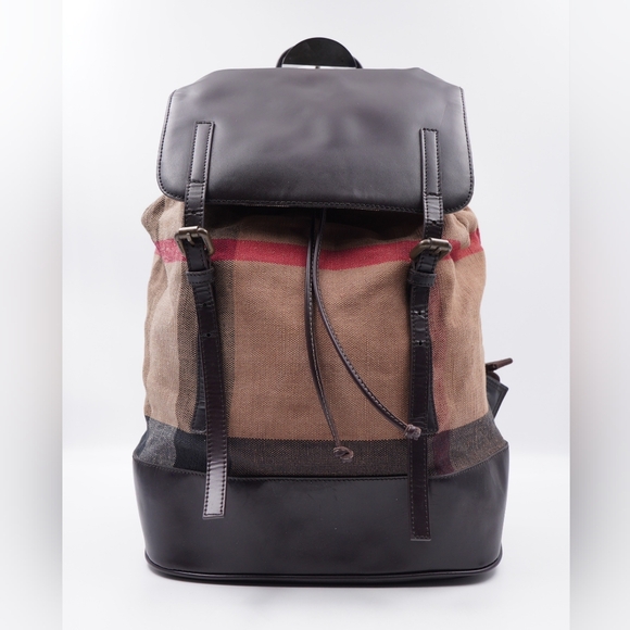 AG03❤️ Burberry Backpack House Check canvas - Picture 1 of 16